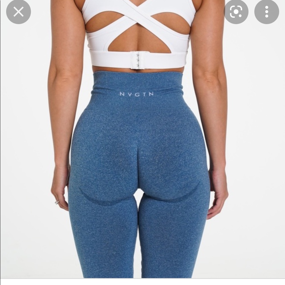 NVGTN slate blue contour seamless leggings